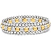 image:imageRossSimons Italian 2Tone Sterling Silver Jewelry Set 3 46mm Bead Stretch Braceletsno gemstone