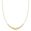 image:imageRossSimons Italian 36mm 18kt Gold Over Sterling Bead Station NecklaceNo Gemstone
