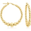 image:imageRossSimons Italian 36mm 18kt Gold Over Sterling Graduated Bead Hoop Earrings