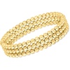image:imageRossSimons Italian 5mm 18kt Gold Over Sterling Jewelry Set 3 Bead Stretch Braceletsyellow
