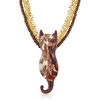 image:imageRossSimons Italian Multicolored Murano Glass 3Strand Cat Pendant Necklace With 18kt Gold Over SterlingNo Gemstone
