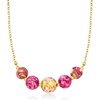 image:imageRossSimons Italian Multicolored Murano Glass Bead Necklace in 18kt Gold Over Sterling 18 inches