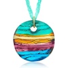 image:imageRossSimons Italian Multicolored Murano Glass Bead Pendant Necklace With 18kt Gold Over SterlingNo Gemstone