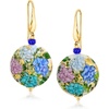 image:imageRossSimons Italian Multicolored Murano Glass Hydrangea Drop Earrings in 18kt Gold Over Sterling