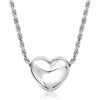 image:imageRossSimons Italian Sterling Silver Puffed Heart Necklace 18 inches