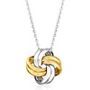 image:imageRossSimons Italian Sterling Silver and 18kt Gold Over Sterling Love Knot Necklace 18 inches
