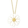 image:imageRossSimons Italian White Enamel Daisy Necklace in 18kt Gold Over Sterling 18 inches