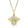 image:imageRossSimons Jade Bumblebee Pendant Necklace in 18kt Gold Over SterlingJade