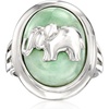 image:imageRossSimons Jade Elephant Ring in Sterling SilverJade