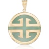 image:imageRossSimons Jade Longevity Circle Pendant in 14kt Yellow Gold