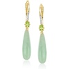 image:imageRossSimons Jade and 20 ct tw Peridot Drop Earrings With White Topaz in 18kt Gold Over Sterling