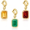 image:imageRossSimons JuneMoonstone  Rectangular Birthstone Charm in 18kt Gold Over Sterling