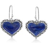 image:imageRossSimons Lapis Heart Drop Earrings in Sterling Silver