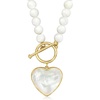 image:imageRossSimons MotherOfPearl Heart Toggle Necklace in 18kt Gold Over Sterlingmother of pearl