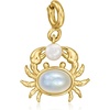 image:imageRossSimons MotherOfPearl and 354mm Cultured Pearl Crab Charm in 18kt Gold Over Sterling