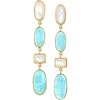 image:imageRossSimons MotherOfPearl and Larimar Drop Earrings in 18kt Gold Over Sterling