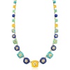 image:imageRossSimons MultiGemstone Floral Overlay Necklace With 500 ct tw White Topaz and 13 ct tw Diamonds in 18kt Gold Over SterlingAventurine