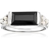 image:imageRossSimons Onyx Ring With 152mm Cultured Pearls in Sterling Silver
