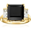 image:imageRossSimons Onyx and 100 ct tw White Topaz Ring in 18kt Gold Over SterlingOnyx