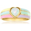 image:imageRossSimons Opal Heart Ring With Multicolored Pastel Enamel in 18kt Gold Over SterlingOpal
