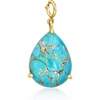 image:imageRossSimons PearShaped Turquoise Charm in 18kt Gold Over Sterling
