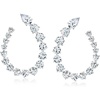 image:imageRossSimons RhodiumPlated FrontBack Hoop Earrings With 860 ct tw Czs