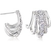image:imageRossSimons RhodiumPlated MultiHoop Earrings With 200 ct tw Czs