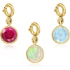 image:imageRossSimons SeptemberSapphire  Round Birthstone Charm in 18kt Gold Over Sterling