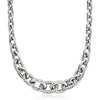 image:imageRossSimons Sterling Silver Alternating Twisted OvalLink NecklaceNo Gemstone