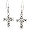 image:imageRossSimons Sterling Silver BaliStyle Floral Cross Drop Earrings