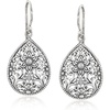 image:imageRossSimons Sterling Silver BaliStyle Floral Filigree Teardrop Earrings