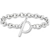 image:imageRossSimons Sterling Silver CableLink Toggle Braceletno gemstone