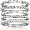image:imageRossSimons Sterling Silver Jewelry Set 5 Stackable RingsNo Gemstone