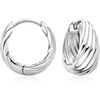 image:imageRossSimons Sterling Silver Ridged Hoop Earrings