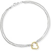 image:imageRossSimons Sterling Silver and 14kt Yellow Gold Heart Anklet 10 inches