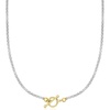 image:imageRossSimons Sterling Silver and 18kt Gold Over Sterling PopcornChain Toggle NecklaceNo Gemstone