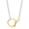 image:imageRossSimons Sterling Silver and 18kt Gold Over Sterling RoloChain Lobster Clasp NecklaceNo Gemstone