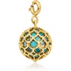 image:imageRossSimons Turquoise Scales Charm in 18kt Gold Over Sterling