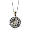 image:imageRossSimons TwoTone Sterling Silver BaliStyle Locket Necklace 18 inches