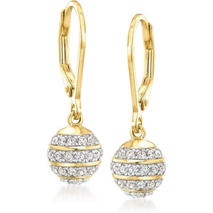 image:imageCharles Garnier 90 ct tw CZ Ball Drop Earrings in 18kt Gold Over Sterling