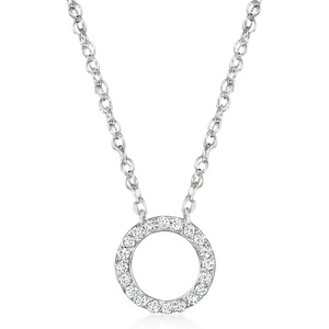 image:imagePure Collection by RossSimons 010 ct tw Diamond Eternity Circle Necklace in Sterling SilverDiamond