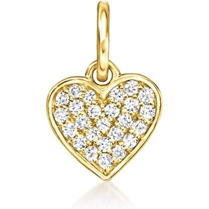 image:imagePure Collection by RossSimons 010 ct tw Diamond Heart Charm in 14kt Yellow Gold