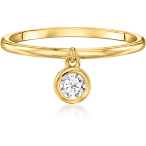 image:imagePure Collection by RossSimons 020 Carat LabGrown Diamond Charm Ring in 18kt Gold Over Sterling SilverDiamond