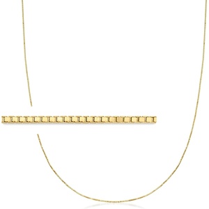 image:imagePure Collection by RossSimons 06mm 14kt Yellow Gold BoxChain NecklaceNo Gemstone