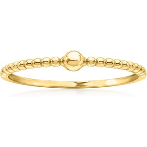 image:imagePure Collection by RossSimons 14kt Yellow Gold Beaded Ring With BallNo Gemstone