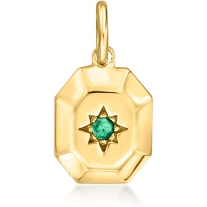image:imagePure Collection by RossSimons 14kt Yellow Gold North Star Charm With Single Emerald