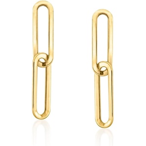 image:imagePure Collection by RossSimons 14kt Yellow Gold Paper Clip Link Drop Earrings