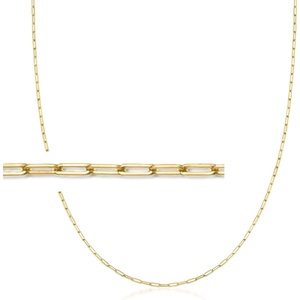 image:imagePure Collection by RossSimons 15mm 14kt Yellow Gold Paper Clip Link NecklaceNo Gemstone