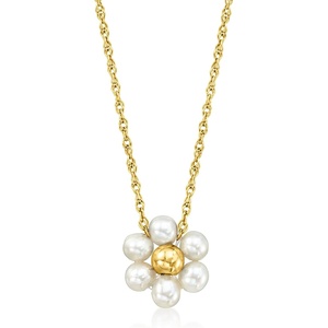 image:imagePure Collection by RossSimons 335mm Cultured Pearl Flower Necklace in 14kt Yellow Gold160 Inches