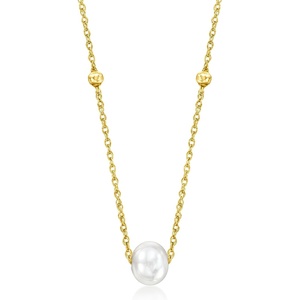 image:imagePure Collection by RossSimons 45mm Cultured Pearl Station Necklace in 14kt Yellow Gold160 Inches